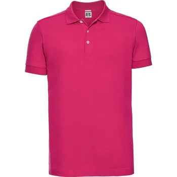 Pánská móda Men's T-shirt Stretch Polo R566M 95% smooth cotton ring-spun 5% Lycra 205g/210g RUSSELL červená 2494991