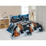 Povlečení Matějovský JOSEF LADA SLOUHA, modré, bavlna hladká digitál, 140x200cm + 70x90cm