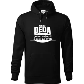 Pánská mikina DOBRÝ TRIKO Pánská mikina s potiskem Můj děda Velikost pánské mikiny: 5XL, Barva: Černá