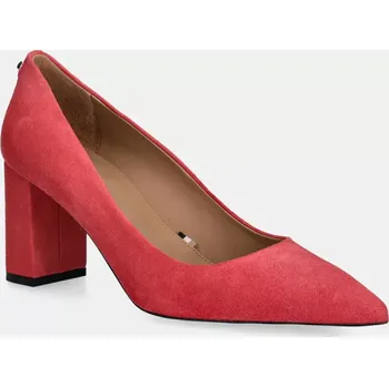 Dámské lodičky Semišové lodičky BOSS Janet růžová barva, na podpatku, 50542386 50542386.658 38X, EUR 38