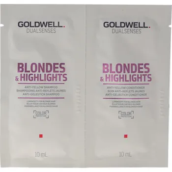 Šampon a kondicionér pro blond vlasy Goldwell Blondes a Highlights - 2x10 ml (206248)