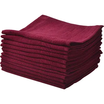 Bavlněné ručníky Sibel Bob Tuo - 50 x 85 cm - 12 ks, vínové (3511000) + dárek zdarma