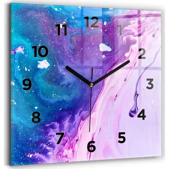 Hodiny Nástěnné hodiny Wallfluent fialové 30 cm