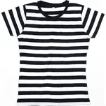 Dámské pruhované tričko Mantis M110S Barva: Černá - Bílá, Velikost: S