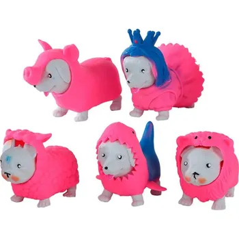 Figurka Pejsek Glamour strečový antistresový ve fashion oblečku zvířátko 6 druhů