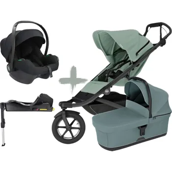 Kočárek Akční MAXI set Thule Urban Glide 3 UNI s autosedačkou COSMO 2.0 Barva korbičky:: Mid blue, Barva autosedačky:: Black, Barva kočárku:: Mist Green Magnetic