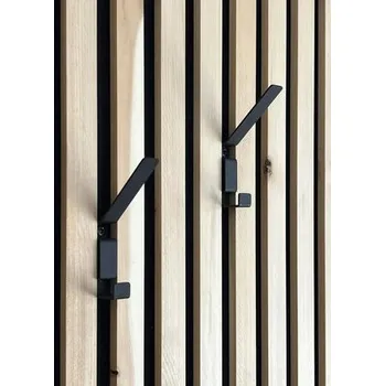 Věšák Věšák na oděvy k akustickému panelu černý 14x60x94 mm, 2 ks
