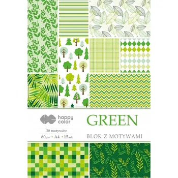Blok Blok s MOTIVY pro vystřihovánky A4 15 listů 80g 30 motivů Happy Kolor 5 ks