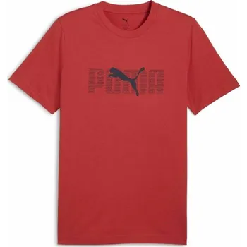 Pánské triko Puma ESSENTIALS LOGO LAB TEE L Červená, Černá