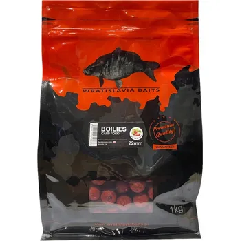 Boilies Jahodové Boilies JAHODA 22mm CARP FOOD Wratislavia Baits 1kg
