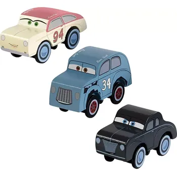 Dřevěná hračka KidKraft Disney Auta – 3 závoďáci legendy