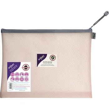 Penál Kapsa na zip Zippa-Bag EVA mesh, 36 x 27.5, pastelová růžová