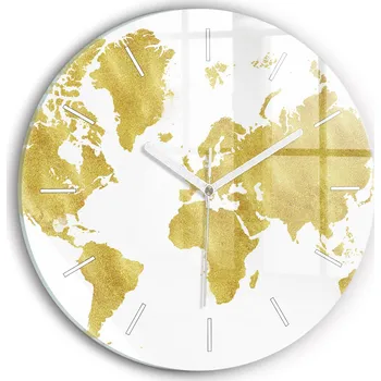 Hodiny Nástěnné hodiny Wallfluente žluté 30 cm