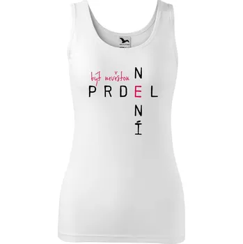 Dámské tílko s potiskem Být nevěstou Velikost: 2XL, Barva: Bílá