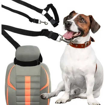 Vodítko pro psa Vodítko na psa do auta 45-80 cm na opěrku BELT LEASH