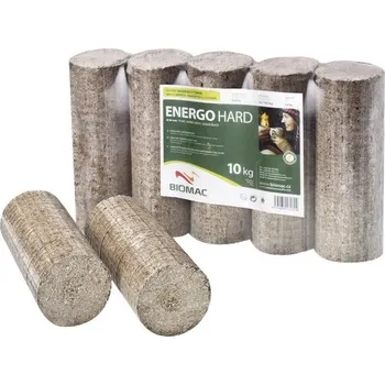Dřevěné brikety BIOMAC Energo Hard válcové balení 10 kg