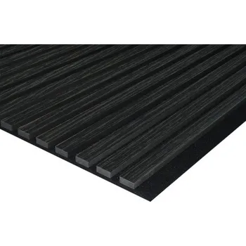 Paraván Akustický panel 19x572x2400 mm dub černý fóliovaný