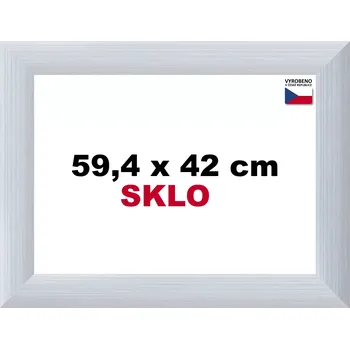 Rám na obraz BFHM Alaska hliníkový rám na puzzle 59,4x42cm - stříbrný