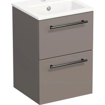 Koupelnový nábytek Koupelnová skříňka s umyvadlem Intedoor TRENTA 40 cm čedičově šedá lesklá TRE MINI 40 2Z B A2496