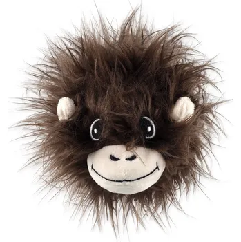 Hračka pro psa Hračka Dog Fantasy Jungle hlava opičí pískací tm. hnědá 12cm