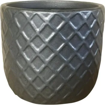 Květináč Květináč měděný Lafiora Borneo Ø 34 cm x 32 cm antracitový