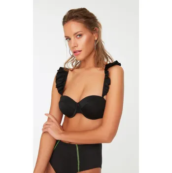Dámské plavky Bikiny vrchní díl Trendyol Frill detailed Trendyol černá 1837329