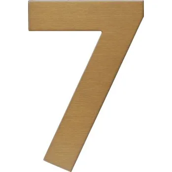 Domovní cedule Nerezové číslo RN.120L.7.MD v plochém „2D“ provedení, měď matná