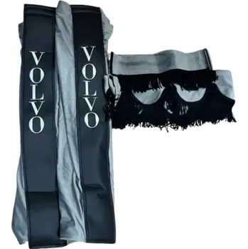 Ochranný autopotah Skládané záclonky 3v1 VOLVO FH4 a FH5 - Šedo/černá