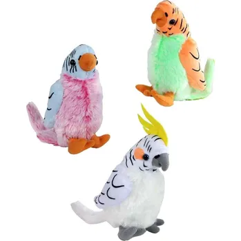plyšák PLYŠ Pták papoušek 20cm 3 druhy (plyšová hračka)
