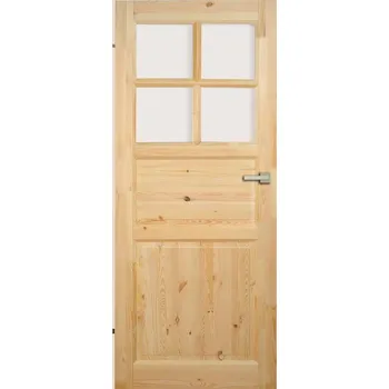 Interiérové dveře Drewal Dřevěné Dveře z masivního dřeva borovice prosklené Brno-N5 drewfilip