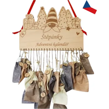 Vánoční dekorace JH WoodArt Dřevěný adventní kalendář s personalizací B (Vytvořte kouzelnou vánoční atmosféru)