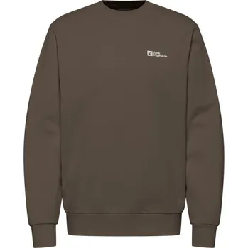 Pánské oblečení Pánská mikina Jack Wolfskin ESSENTIAL CREWNECK M S Hnědá