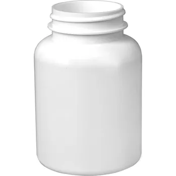 Plastová lahvička 200 ml bílá + uzávěr bílý/černý