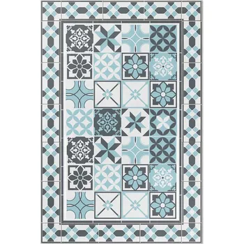 Koberec Vinylový Koberec do Domu Trojbarevná geometrie Ornamentální dlaždice 60x90 cm