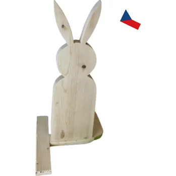 JH WoodArt Dřevěný velký zajíc 1 ks (Stylový doplněk)