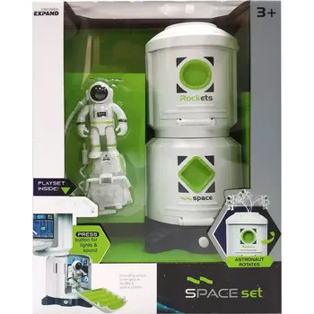 autíčko Stanice vesmírná herní set s kosmonautem a doplňky na baterie Světlo