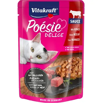Krmivo pro kočku 23x85g Vitakraft Poésie Délice - hovězí