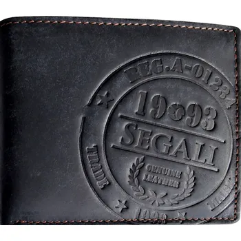 Peněženka Segali 614827 pánská kožená peněženka černá