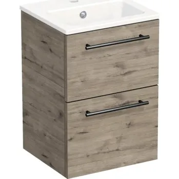 Koupelnový nábytek Koupelnová skříňka s umyvadlem Intedoor TRENTA 40 cm dub wellington TRE MINI 40 2Z B D370