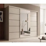 Šatní skříň se zrcadlem a posuvnými dveřmi Etna - 250 cm Barva: Kašmír