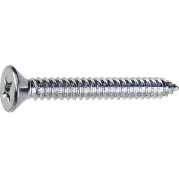 Šroub Šroub do plechu 4,2x25 PH, zapuštěná hlava, zinek bílý, 20ks
