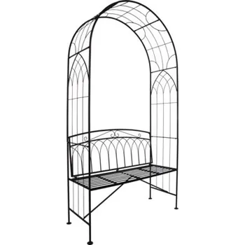 Opora na rostlinu Oblouk na popínavé rostliny s lavičkou 120 x 48 x 220 cm