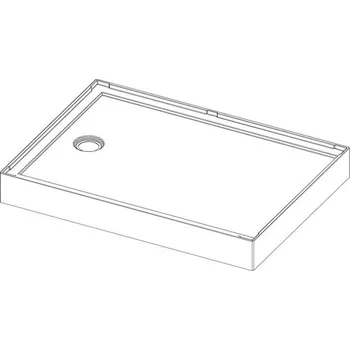 Sprchová vanička Náhradní obdélníková sprchová vanička Aurlane bílá pro sprchový box CAB136
