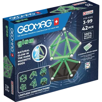 Stavebnice Geomag GEOMAG Glow Recycled 42