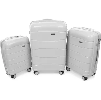 RGL HU357 Cestovní skořepinový kufr, šedý Velikost: 77x51x28 cm