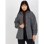 Tmavě šedá teplá košile DN-KS-4005.99P-dark grey Velikost: M