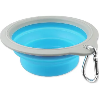 Miska pro psa Miska Dog Fantasy cestovní skládací modrá 18x6,5cm