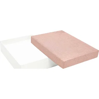 Dárková krabička B-TOP Třpytivá papírová dárková krabička na šperky 9 x 12 cm - zlatorůžová/ bílá