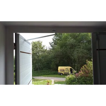 Garážová vrata aretace křídla vrat - táhlo a vodítko, na 1-křídlo 1145 - 1245 mm - horní zarážka - táhlo a vodítko na 1-křídlo vrat - LEVÉ, rozměry viz varianty