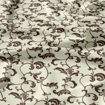 Dětská bavlněná látka metráž Oriental Hnědý na Béžovém